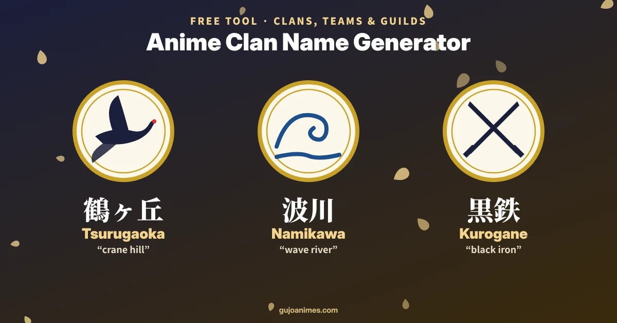 Anime clan name generator with family crests and kanji names