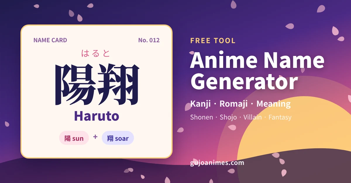 Anime name generator