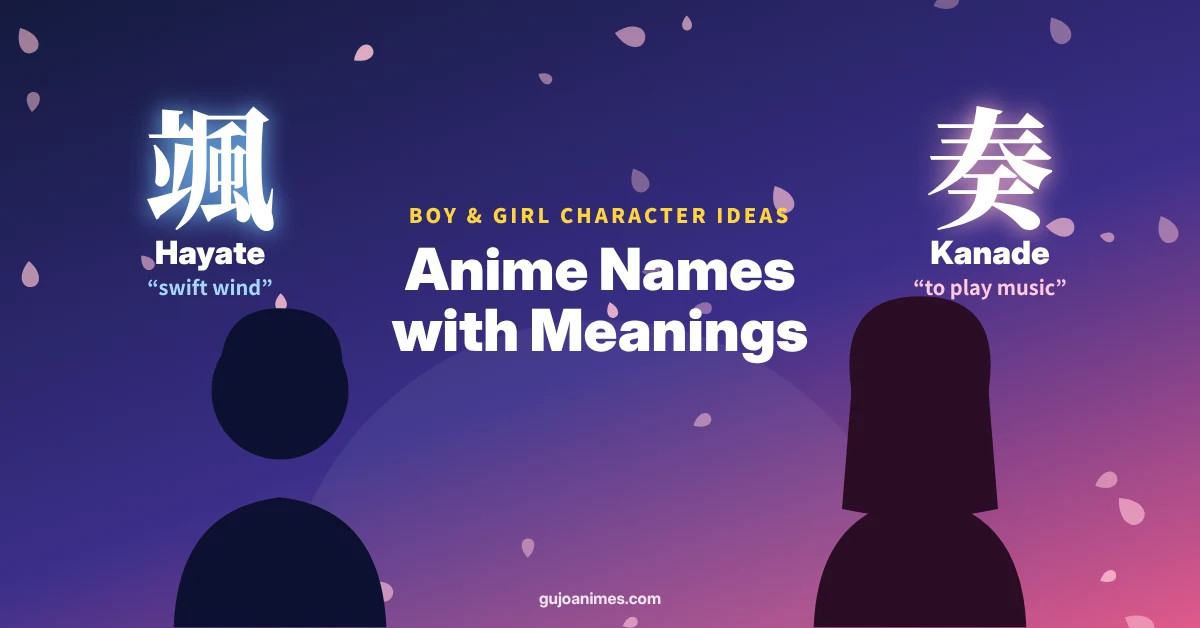 Anime names with meanings for boy and girl characters