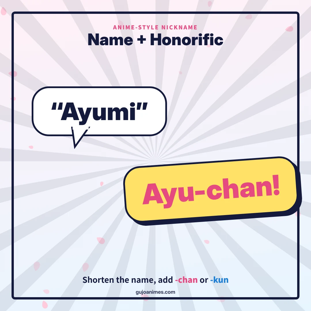 Anime-style nickname example with an honorific