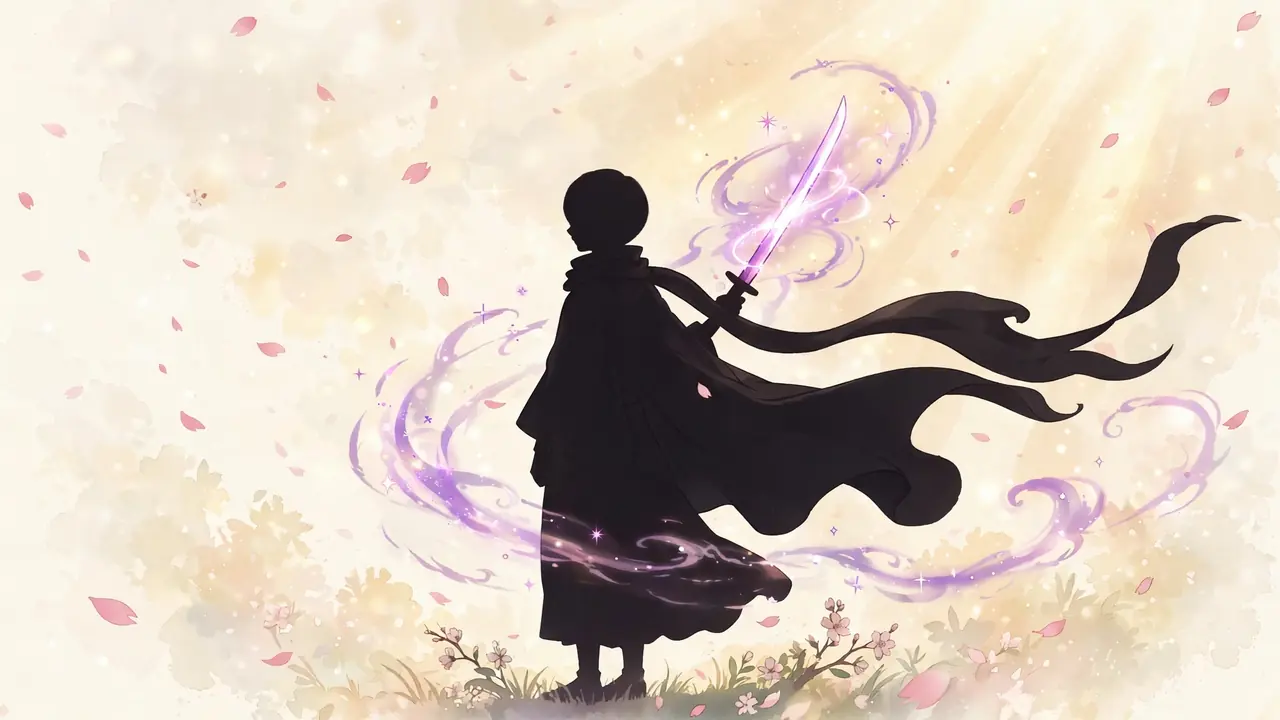 Demon Slayer name generator art showing an original anime swordsman on a cream background